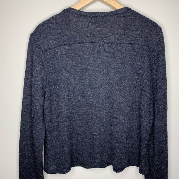 CABI My Fair Charcoal Wool Knit Sweater Jacket - Picture 8 of 10